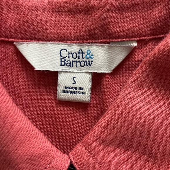 Croft & Barrow A-Line Shirtdress Short Sleeve Knee Length Mauve Pink Size Small - Picture 3 of 11